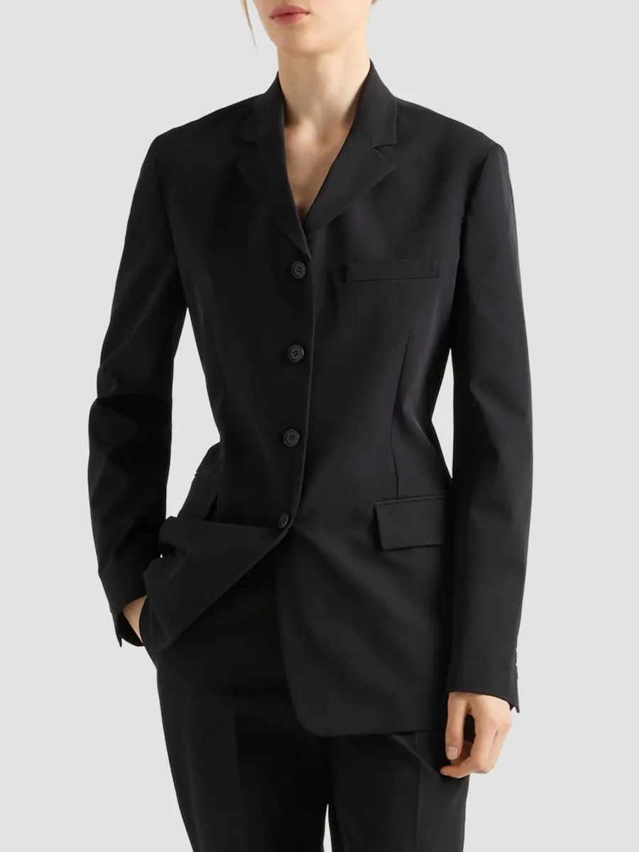 Prada Women's Single-Breasted Techno Stretch Jacket | Thumbnail 3