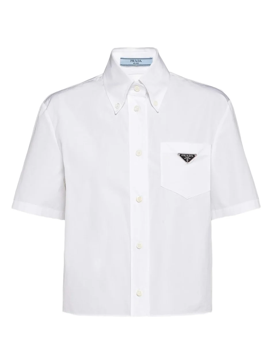 Women's Short-Sleeved Cotton Poplin Shirt