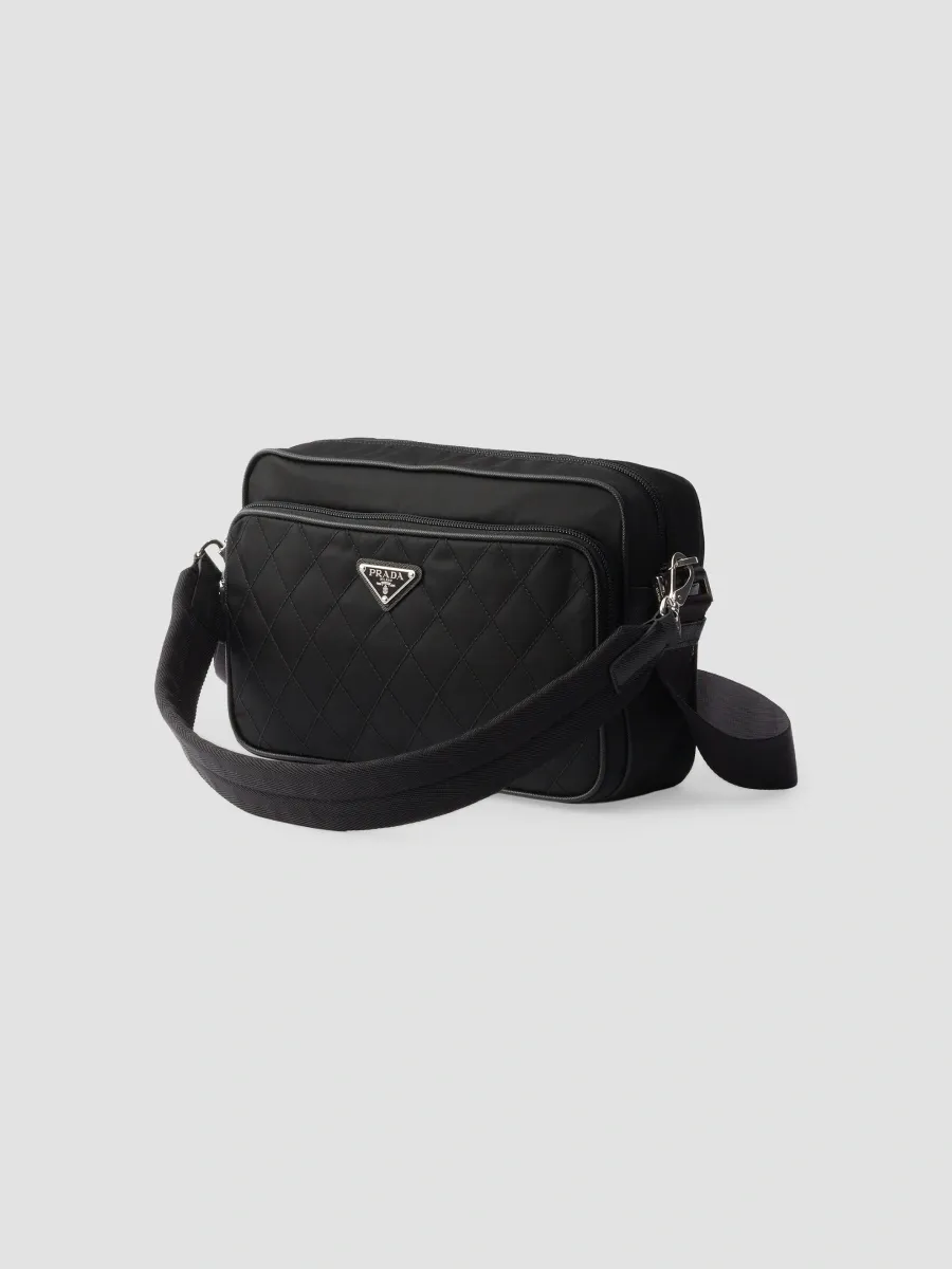 Prada Men's Re-Nylon and Leather Shoulder Bag | Thumbnail 4 Prada Men's Re-Nylon and Leather Shoulder Bag | Thumbnail 4