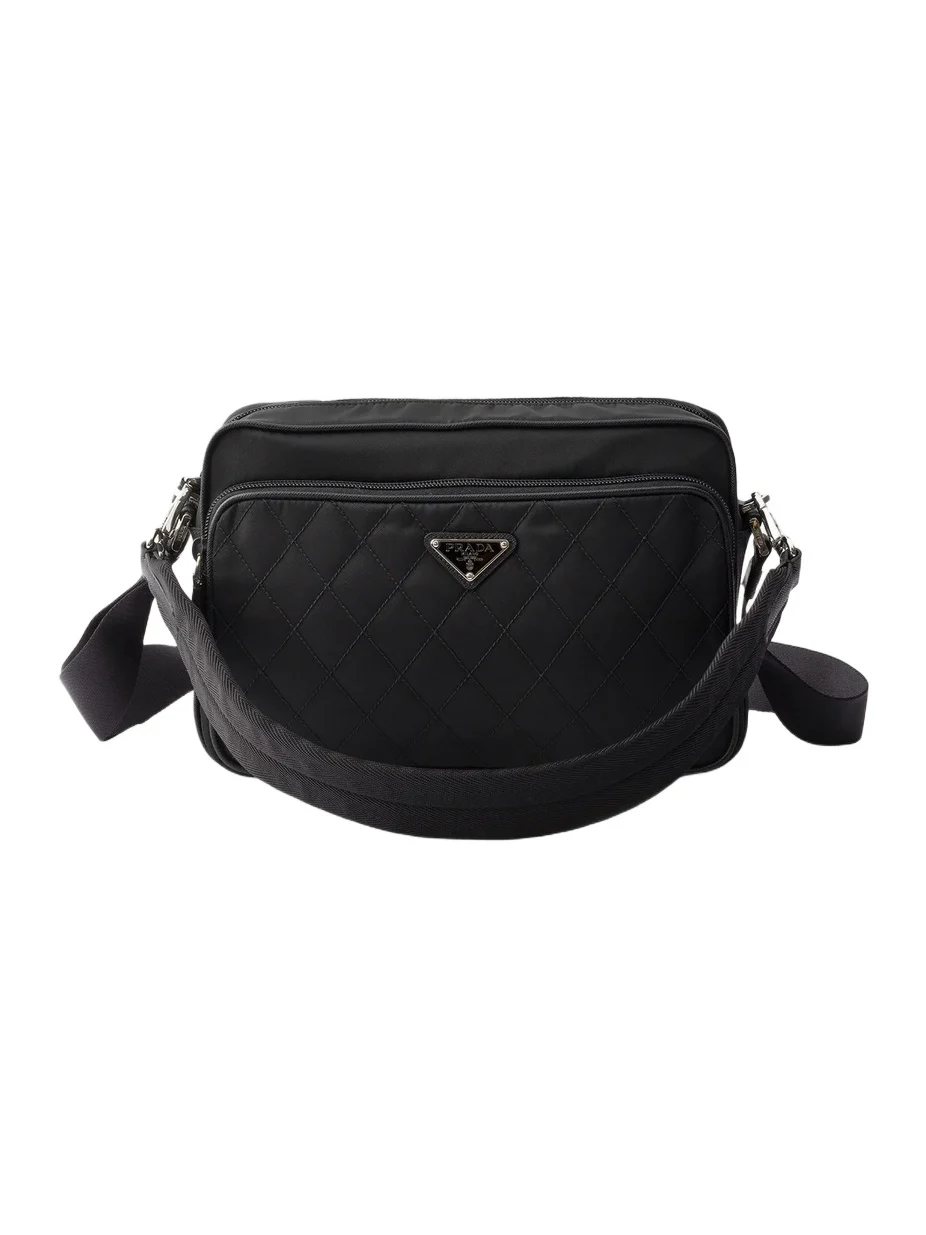 Prada Men's Re-Nylon and Leather Shoulder Bag