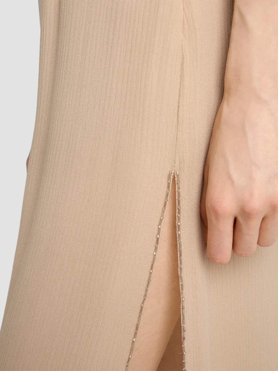 Prada Women's Embroidered Triple Chiffon Dress | Thumbnail 5 Prada Women's Embroidered Triple Chiffon Dress | Thumbnail 5