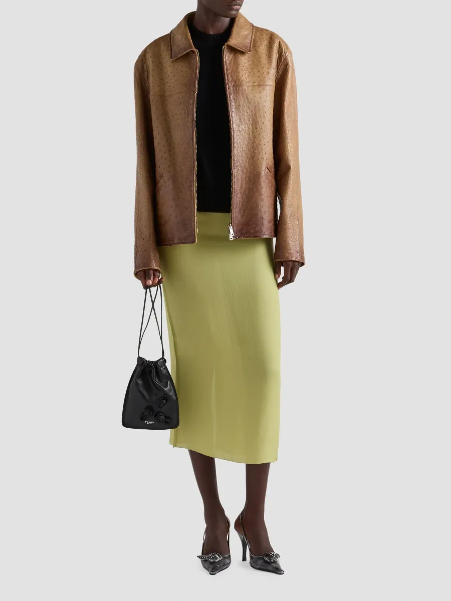 Prada Women's Triple Chiffon Midi Skirt | Thumbnail 2 Prada Women's Triple Chiffon Midi Skirt | Thumbnail 2