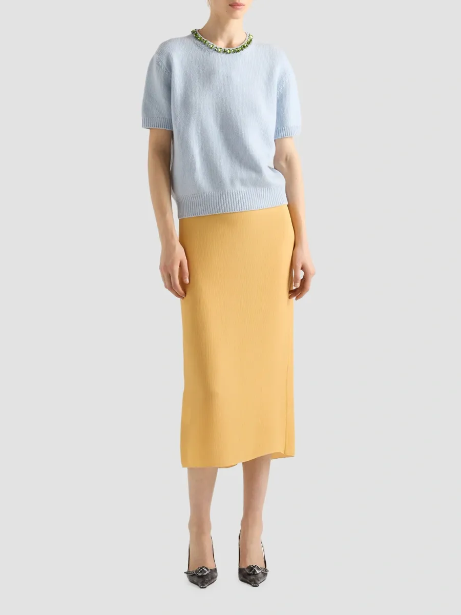 Prada Women's Triple Chiffon Midi Skirt | Thumbnail 2 Prada Women's Triple Chiffon Midi Skirt | Thumbnail 2