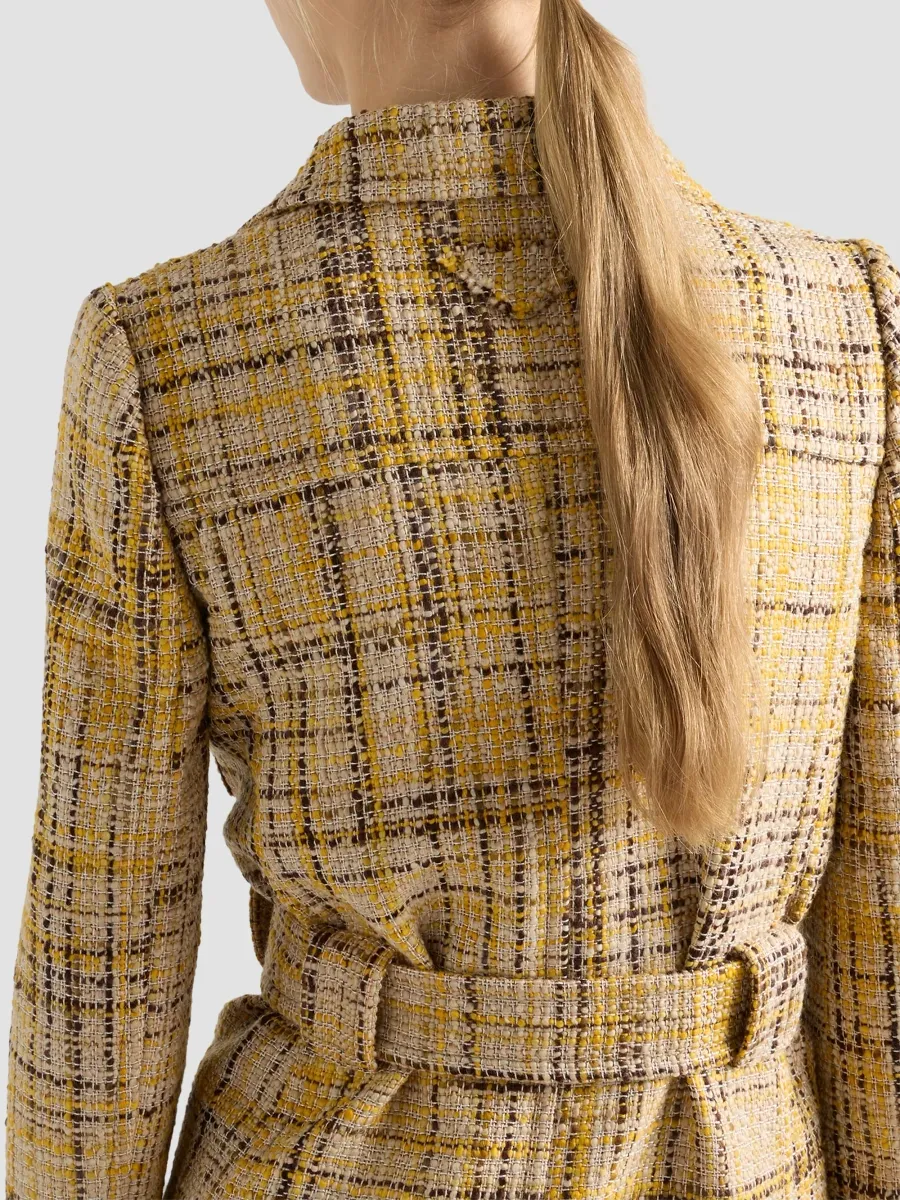 Prada Men's Single-Breasted Tweed Coat | Thumbnail 6