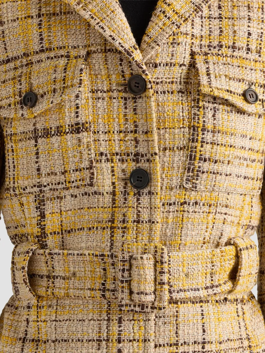 Prada Men's Single-Breasted Tweed Coat | Thumbnail 7