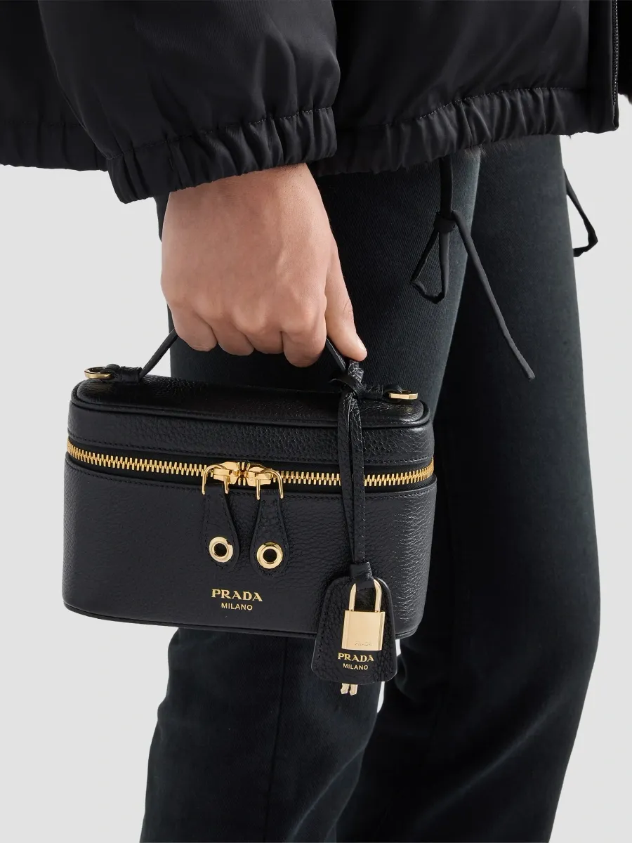 Prada Women's Leather Mini Top Handle Bag | Thumbnail 3 Prada Women's Leather Mini Top Handle Bag | Thumbnail 3