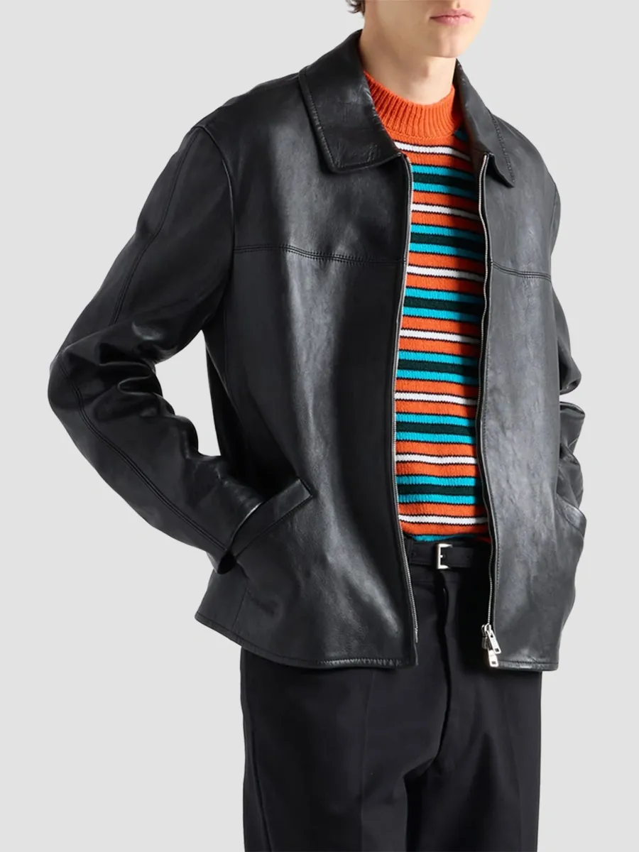 Prada Men's Nappa Leather Blouson Jacket | Thumbnail 2