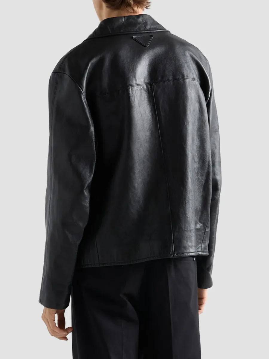 Prada Men's Nappa Leather Blouson Jacket | Thumbnail 3