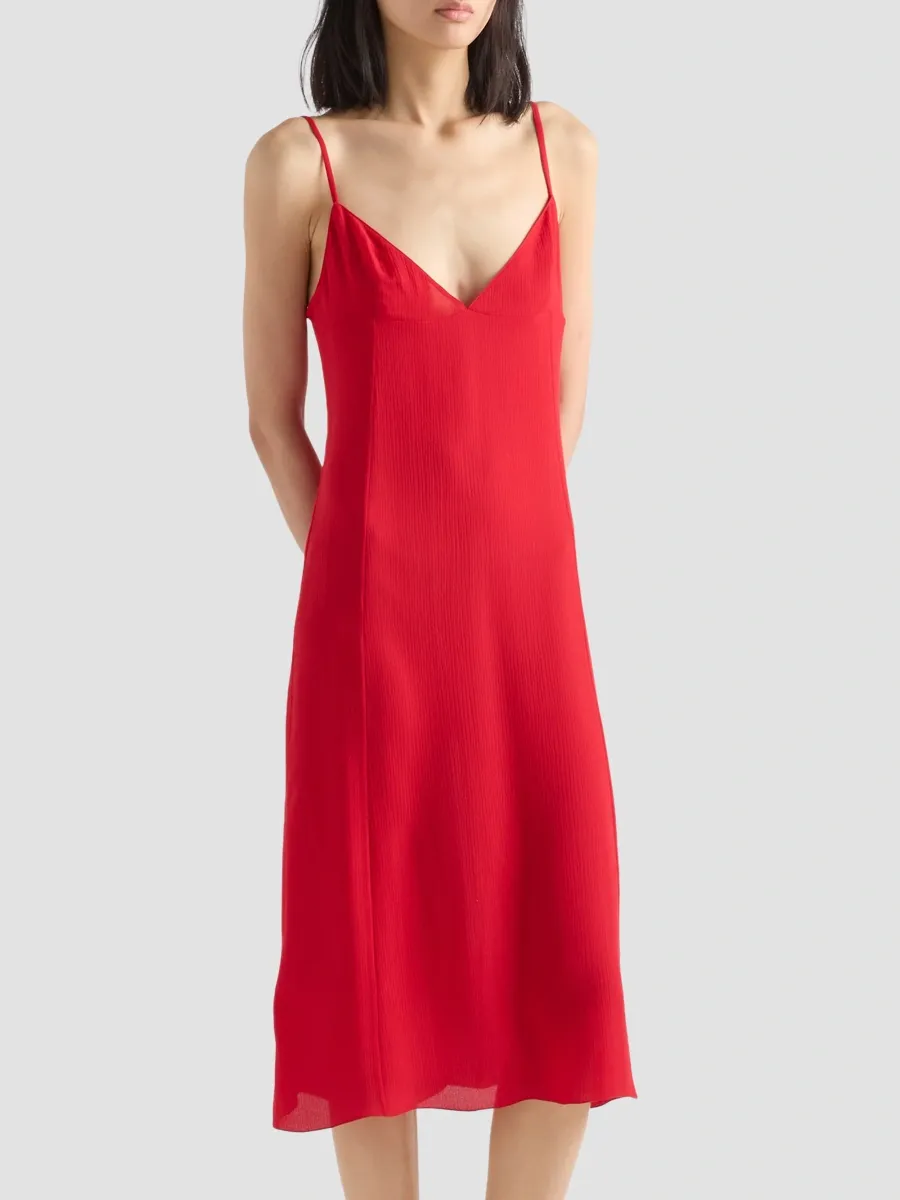 Prada Women's Embroidered Triple Chiffon Slip Dress | Thumbnail 3 Prada Women's Embroidered Triple Chiffon Slip Dress | Thumbnail 3
