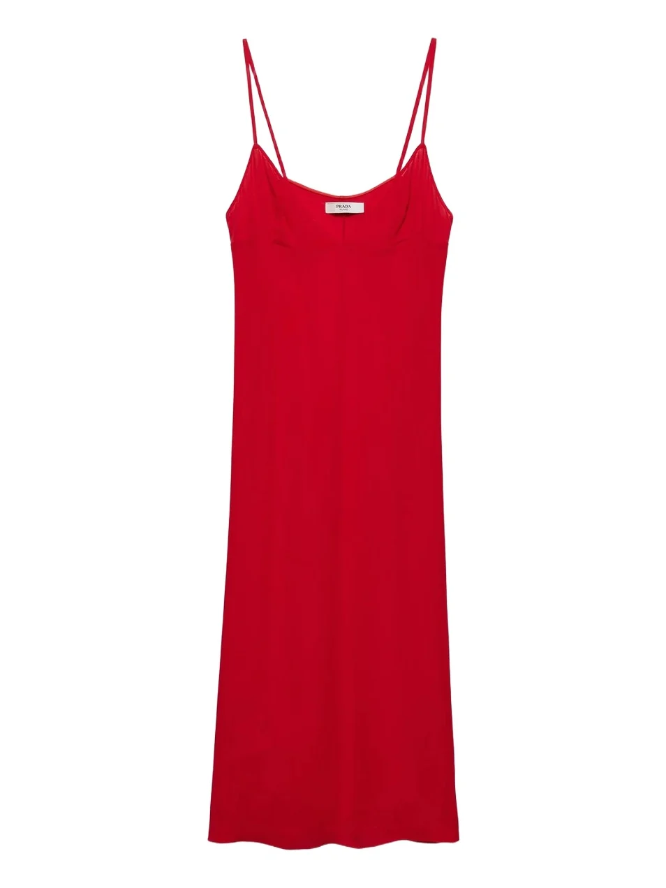 Prada Women's Embroidered Triple Chiffon Slip Dress