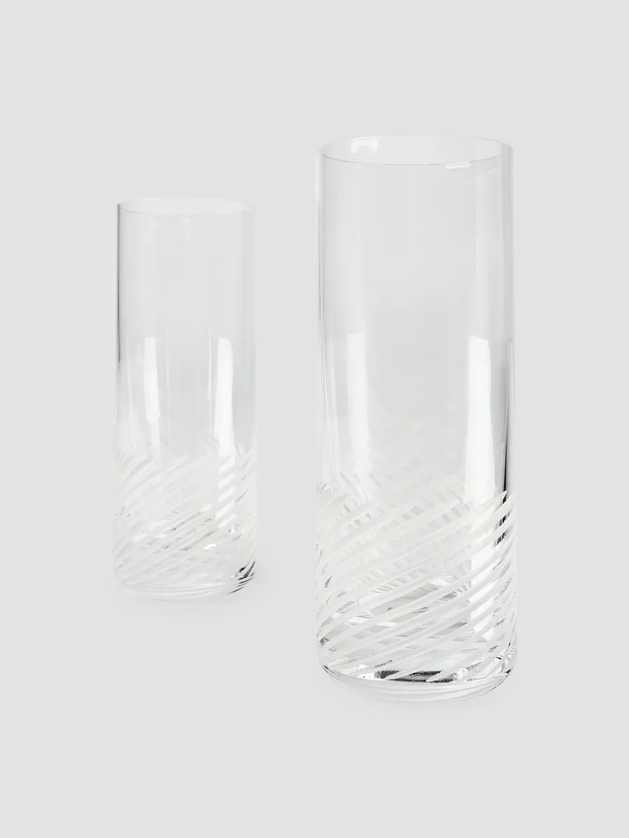 Brunello Cucinelli Set of Two Dry Spirit Glasses in Murano Glass - Transparent | Thumbnail 2 Brunello Cucinelli Set of Two Dry Spirit Glasses in Murano Glass - Transparent | Thumbnail 2