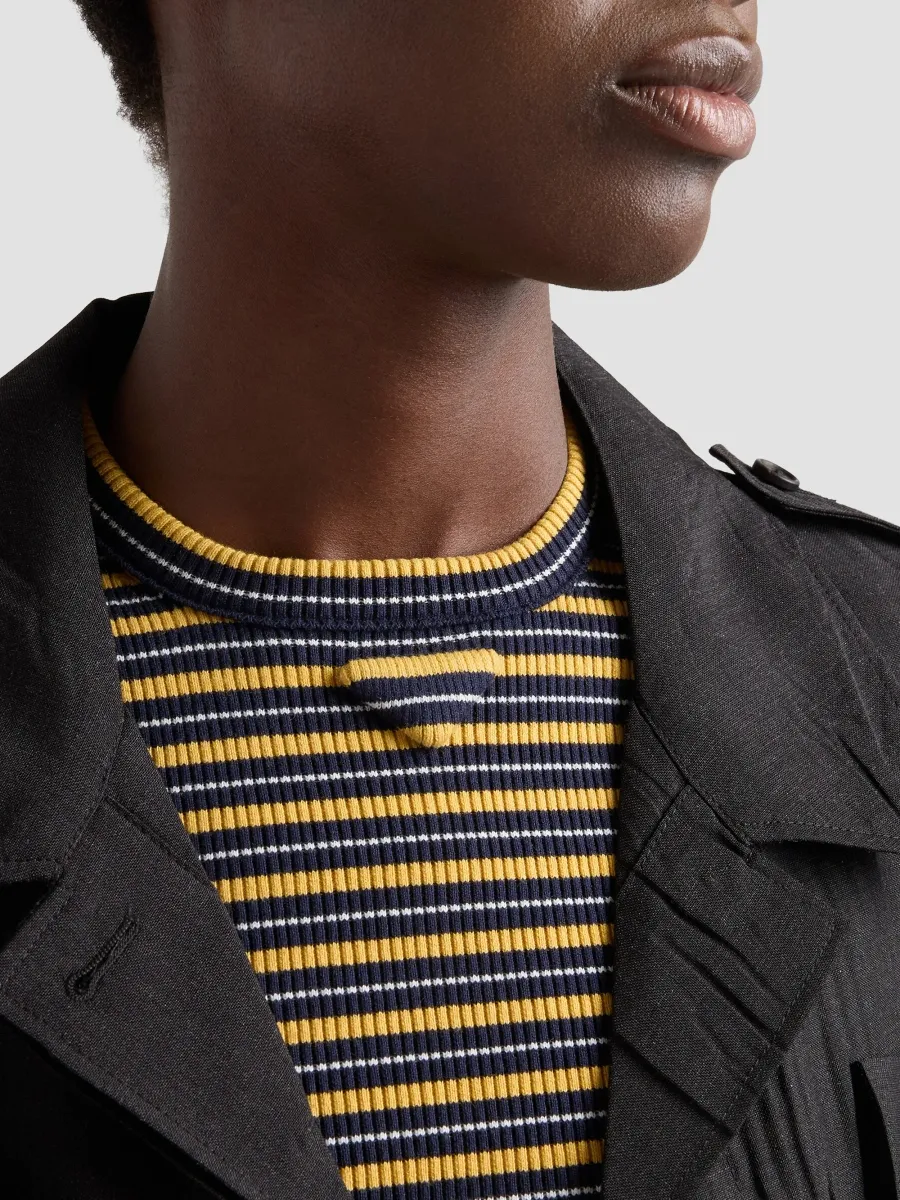Prada Women's Striped Cotton T-Shirt | Thumbnail 5