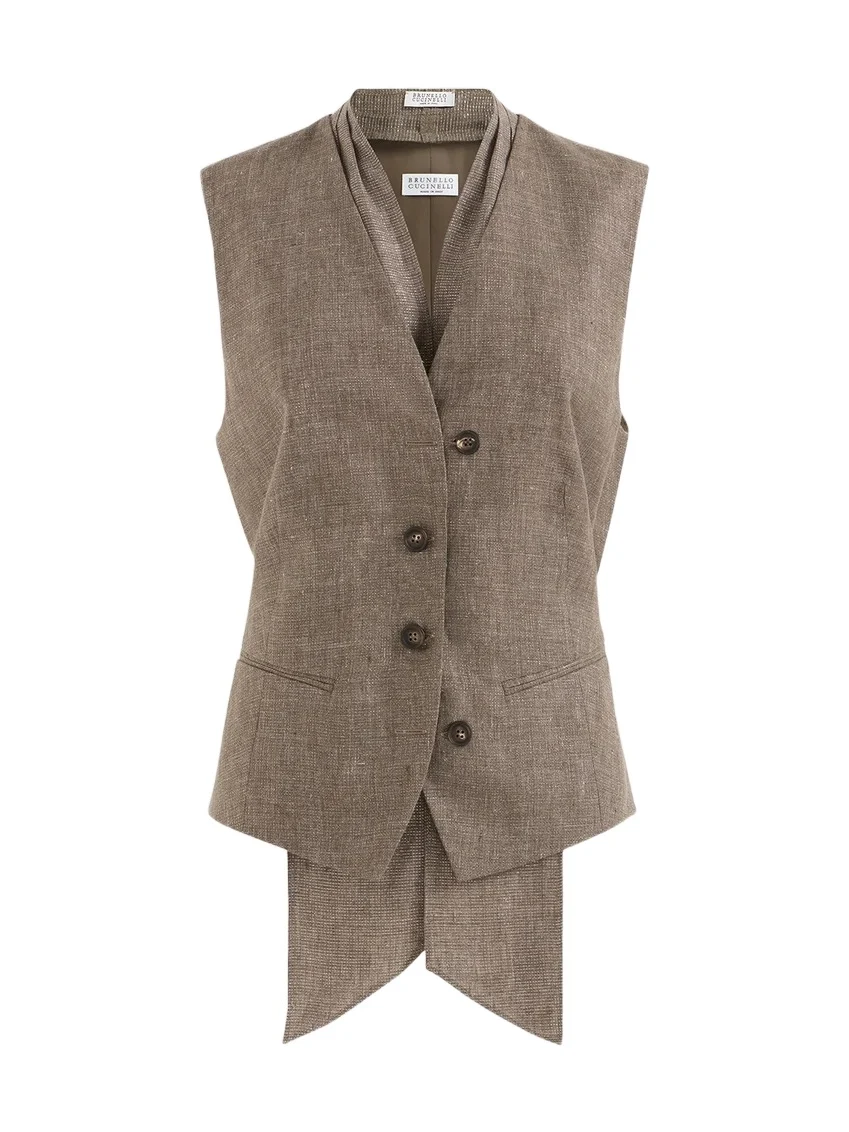 Women's Sparkling Linen Gilet Women's Sparkling Linen Gilet
