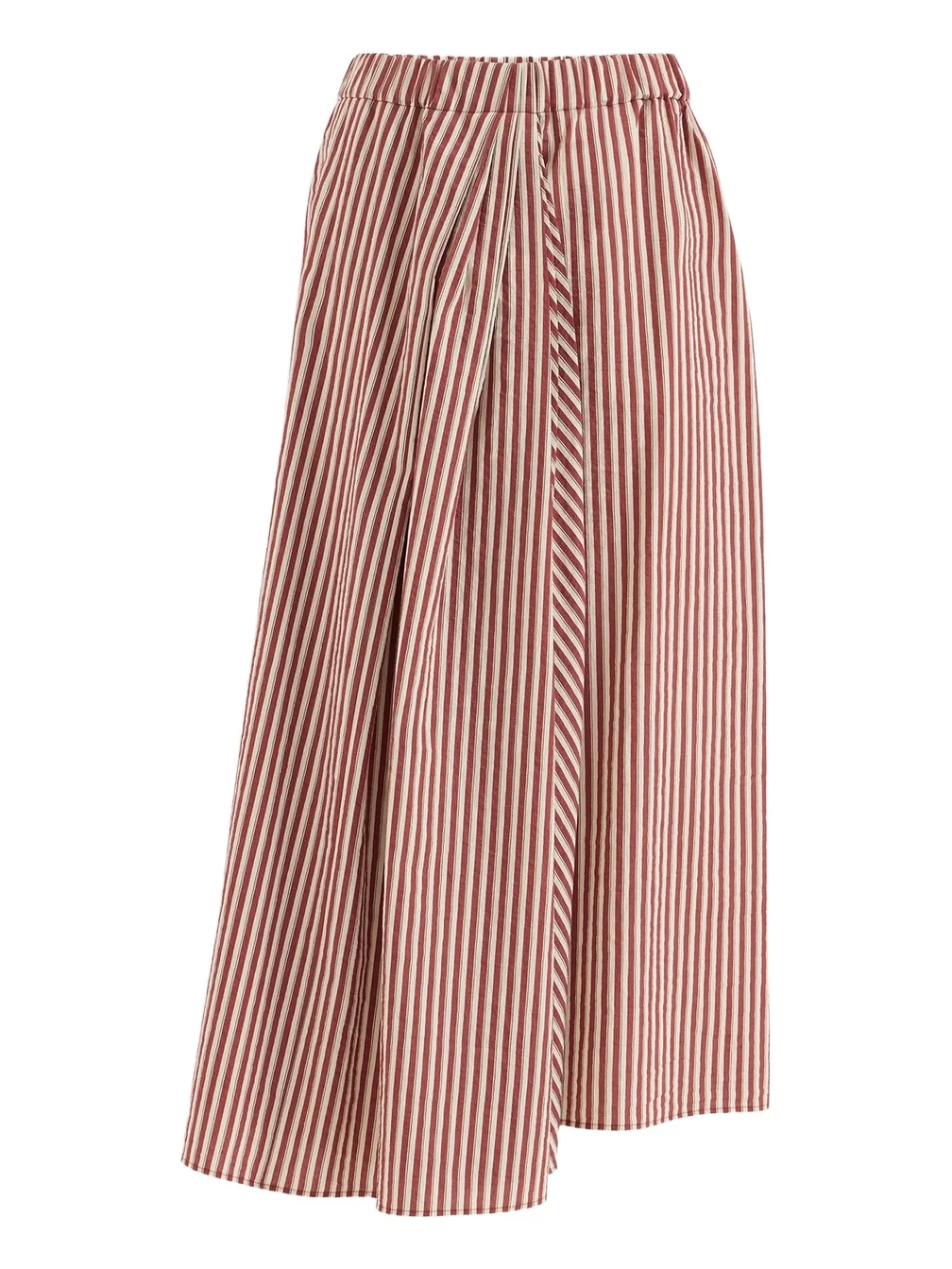 Women's Striped Wrinkled Poplin Sarong Skirt Women's Striped Wrinkled Poplin Sarong Skirt