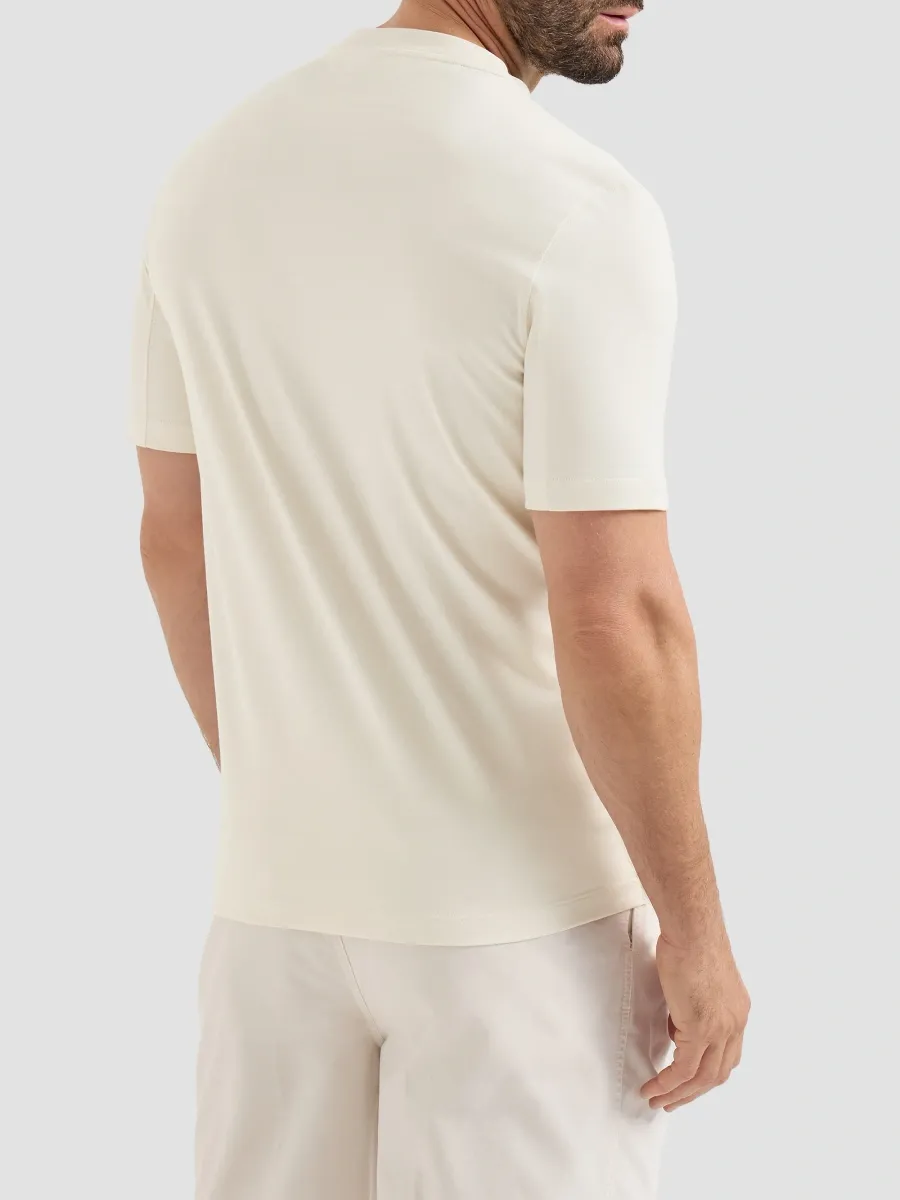 Brunello Cucinelli Men's Cotton Jersey T-Shirt with Logo - Panama | Thumbnail 3