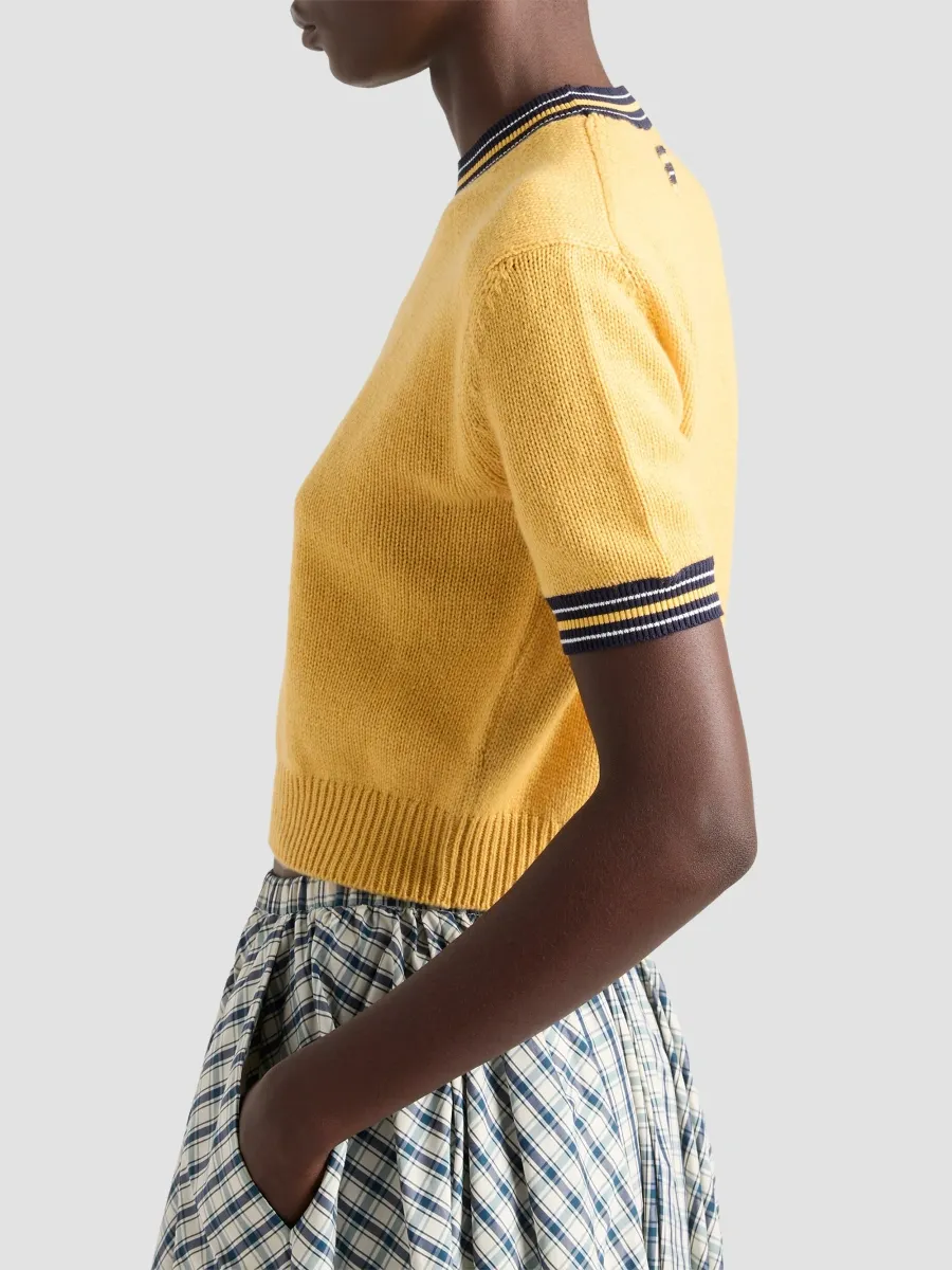 Prada Women's Cashmere Short-Sleeved Sweater | Thumbnail 4 Prada Women's Cashmere Short-Sleeved Sweater | Thumbnail 4
