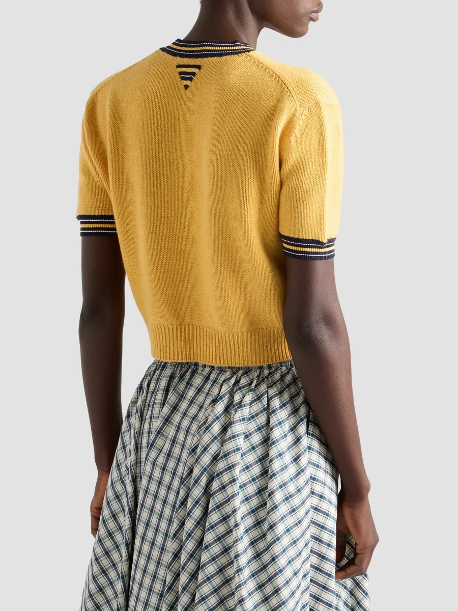 Prada Women's Cashmere Short-Sleeved Sweater | Thumbnail 5 Prada Women's Cashmere Short-Sleeved Sweater | Thumbnail 5
