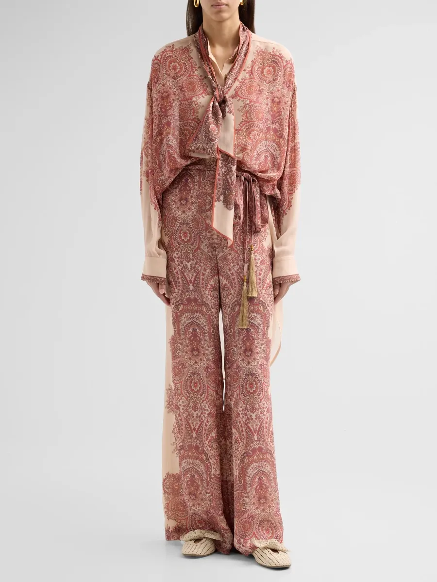 Zimmermann Women's Clash Paisley Tie Shirt | Thumbnail 2 Zimmermann Women's Clash Paisley Tie Shirt | Thumbnail 2