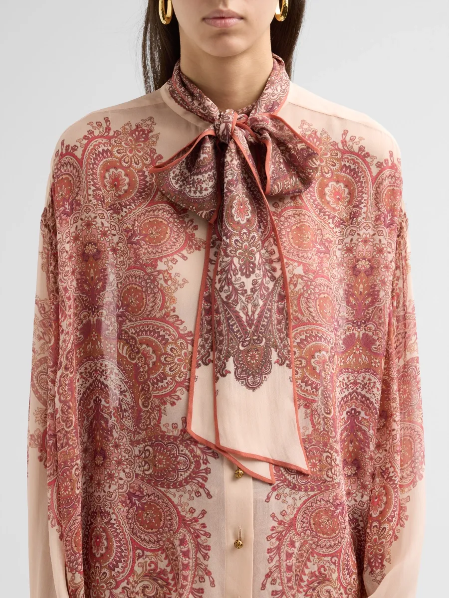 Zimmermann Women's Clash Paisley Tie Shirt | Thumbnail 5 Zimmermann Women's Clash Paisley Tie Shirt | Thumbnail 5