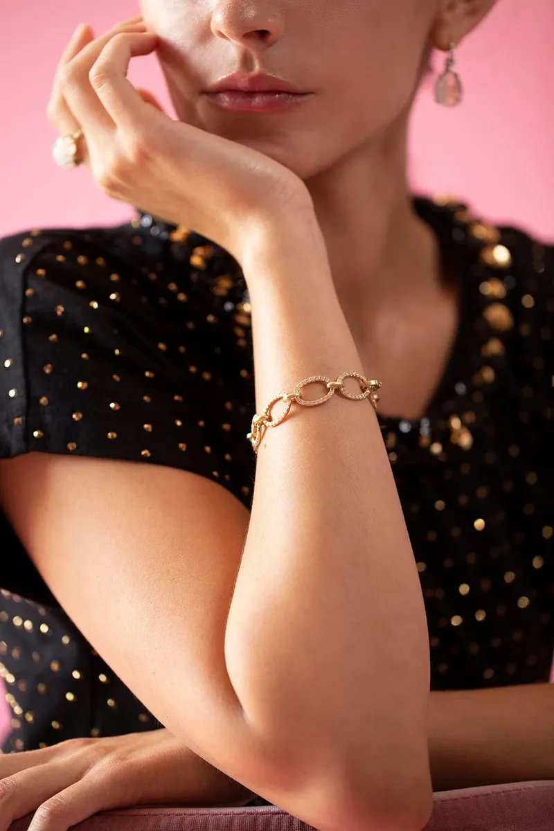 IRENE NEUWIRTH JEWELRY Diamond Pave Large Link Bracelet | Thumbnail 3