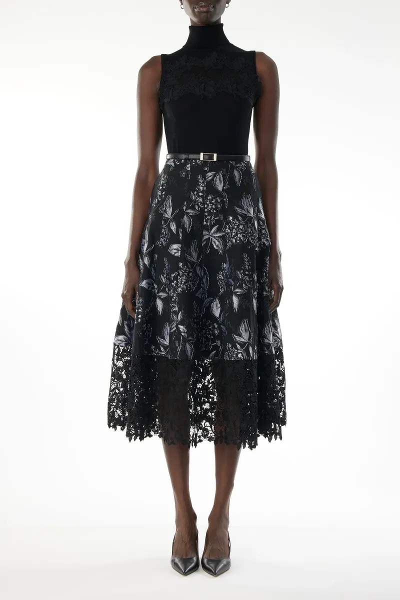 Jason Wu Collection MERINO WOOL TURTLENECK SLEEVELESS SHELL TOP WITH LACE TRIM | Thumbnail 2 Jason Wu Collection MERINO WOOL TURTLENECK SLEEVELESS SHELL TOP WITH LACE TRIM | Thumbnail 2