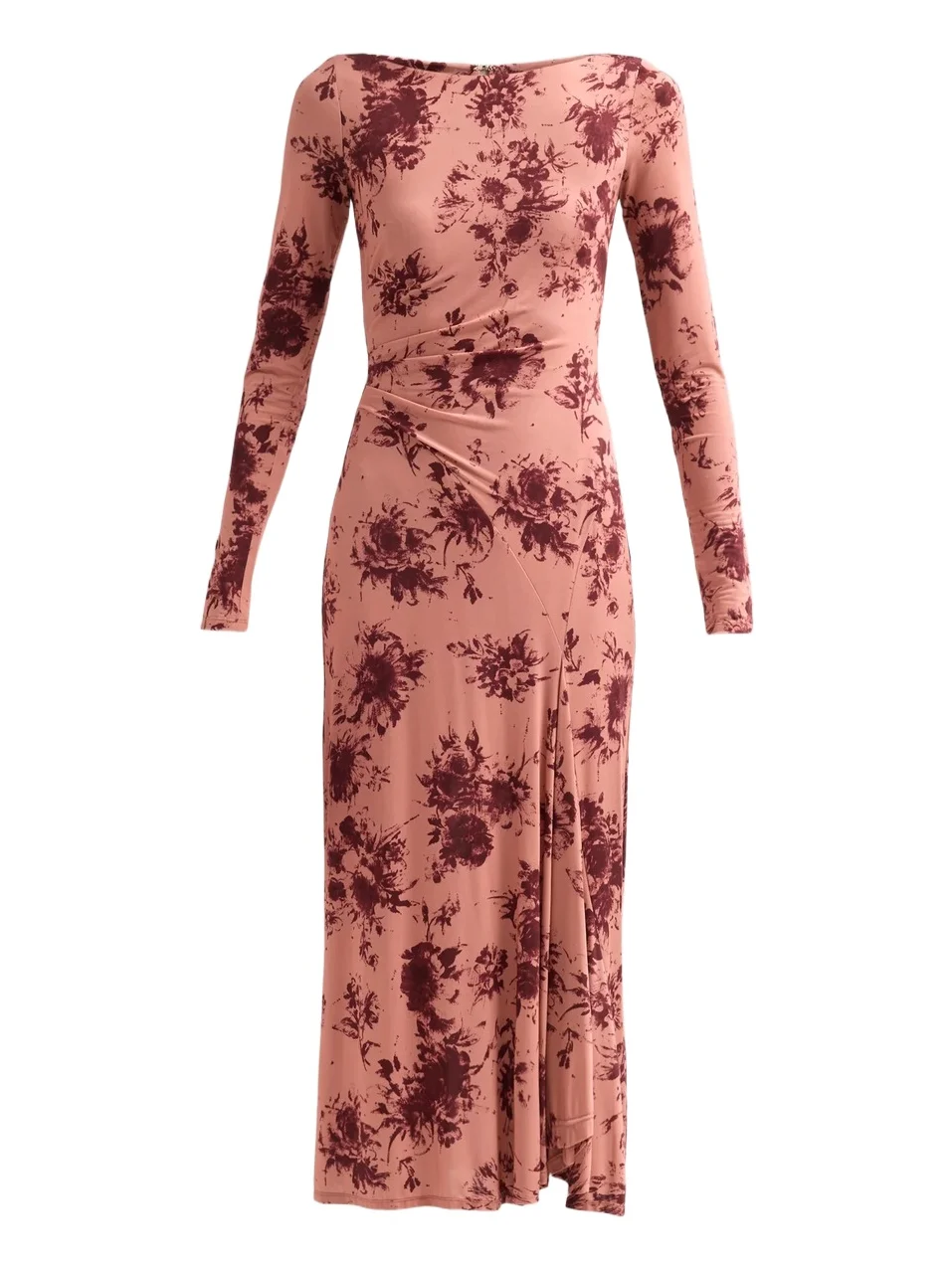 Lela Rose Women's Floral Draped Jersey Midi-Dress