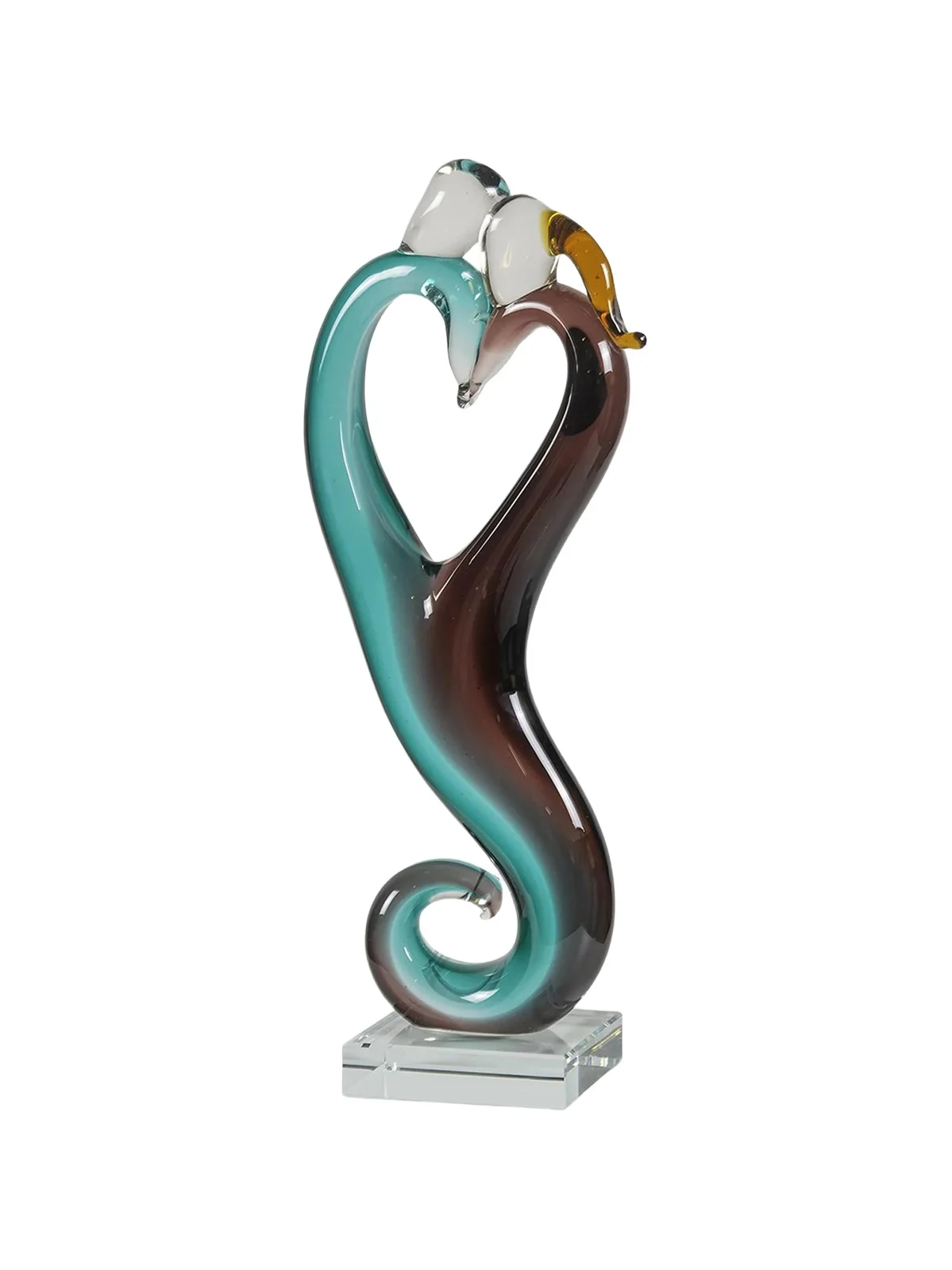 Unity Heart Glass Sculpture