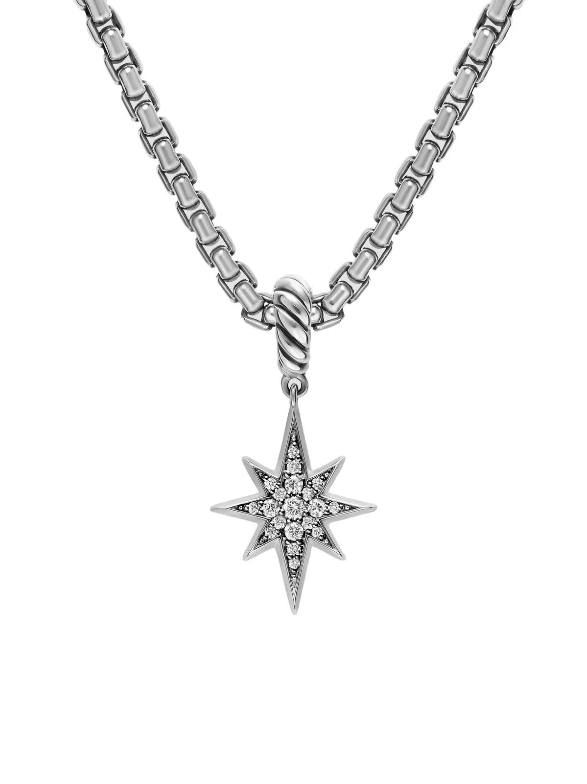 David Yurman Women's Pavé North Star Amulet in Sterling Silver with Diamonds, 15MM - Diamond