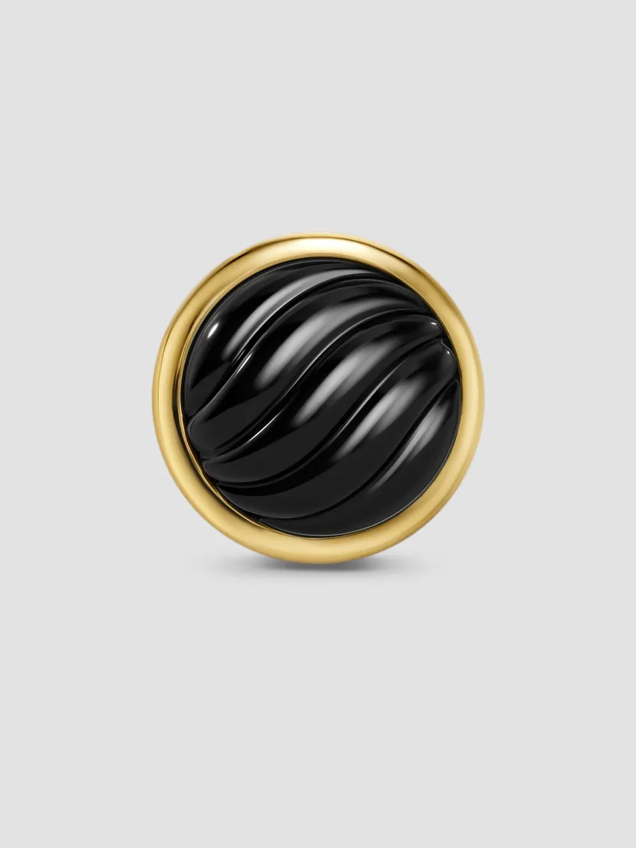 David Yurman Women's Sculpted Cable Stud Earrings in 18K Yellow Gold | Thumbnail 3 David Yurman Women's Sculpted Cable Stud Earrings in 18K Yellow Gold | Thumbnail 3