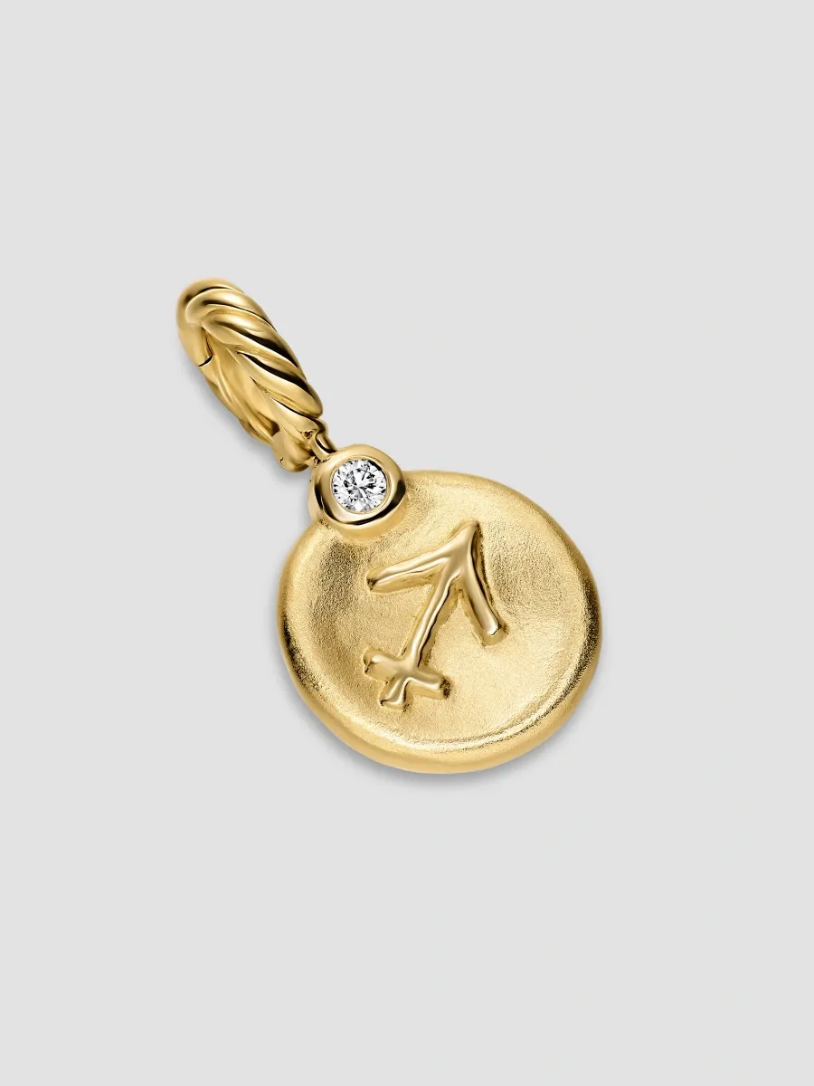 David Yurman Women's Petite Sagittarius Amulet in 18K Yellow Gold with Diamond, 10.4MM - Gold | Thumbnail 2