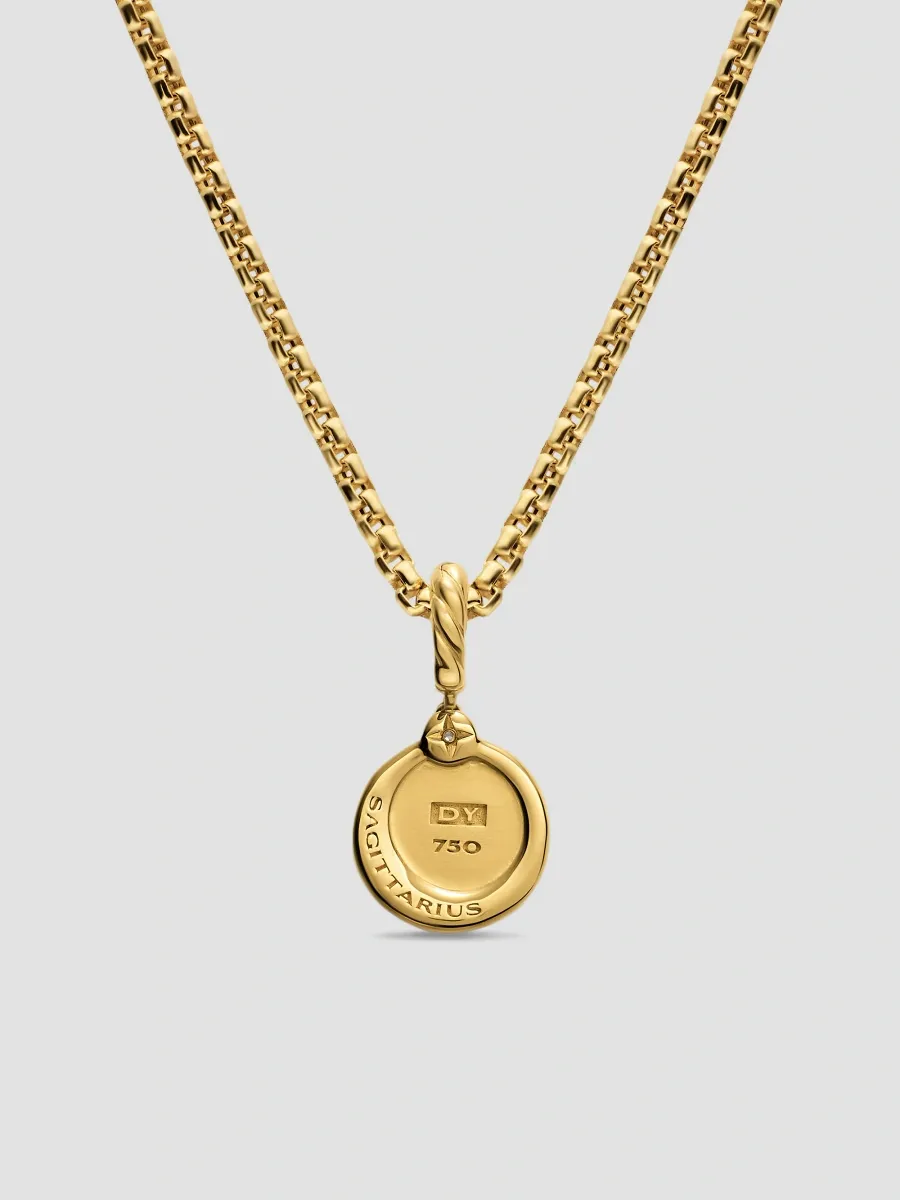 David Yurman Women's Petite Sagittarius Amulet in 18K Yellow Gold with Diamond, 10.4MM - Gold | Thumbnail 3
