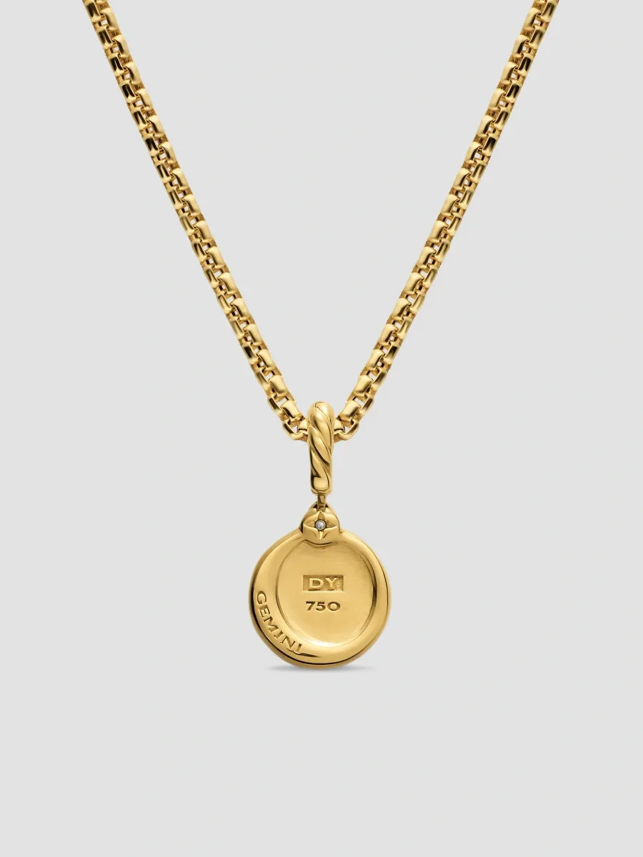 David Yurman Women's Petite Gemini Amulet in 18K Yellow Gold with Diamond, 10.4MM - Gold | Thumbnail 3