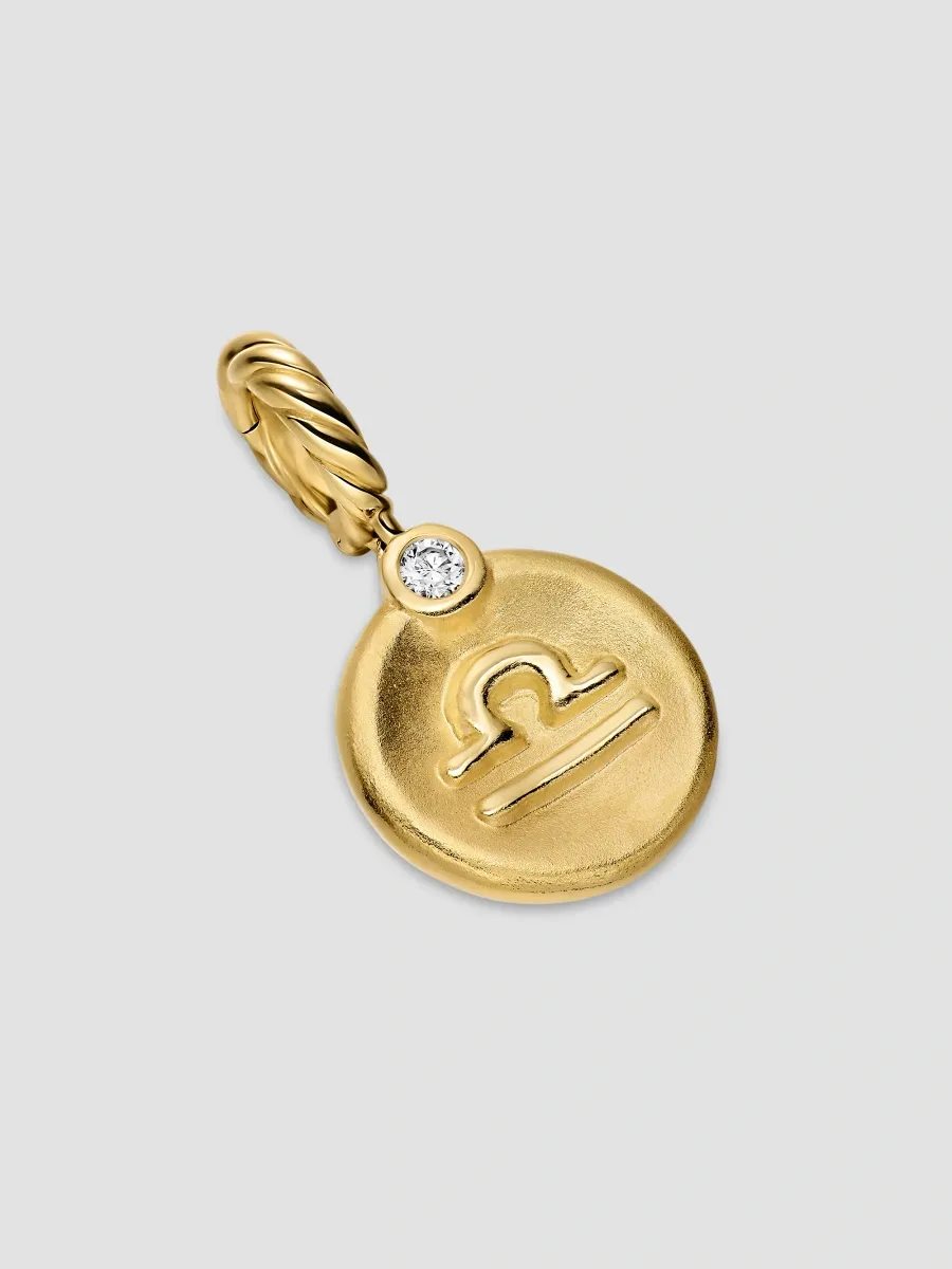 David Yurman Women's Petite Libra Amulet in 18K Yellow Gold with Diamond, 10.4MM - Gold | Thumbnail 2