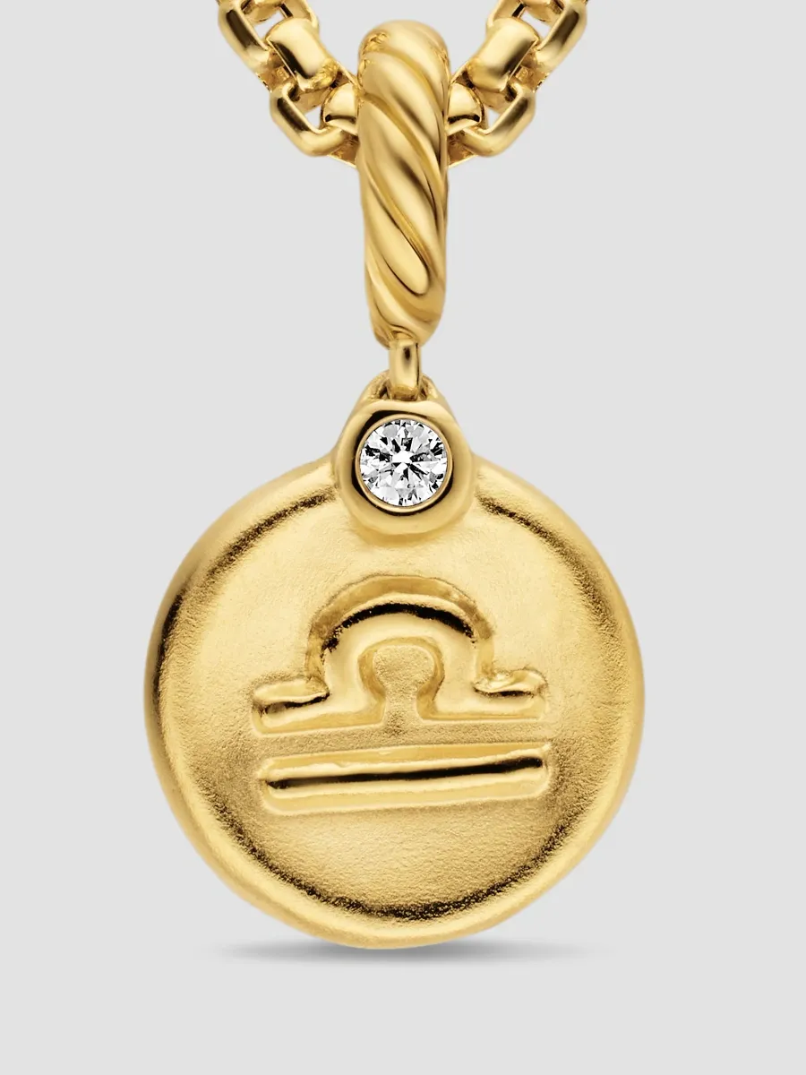 David Yurman Women's Petite Libra Amulet in 18K Yellow Gold with Diamond, 10.4MM - Gold | Thumbnail 4