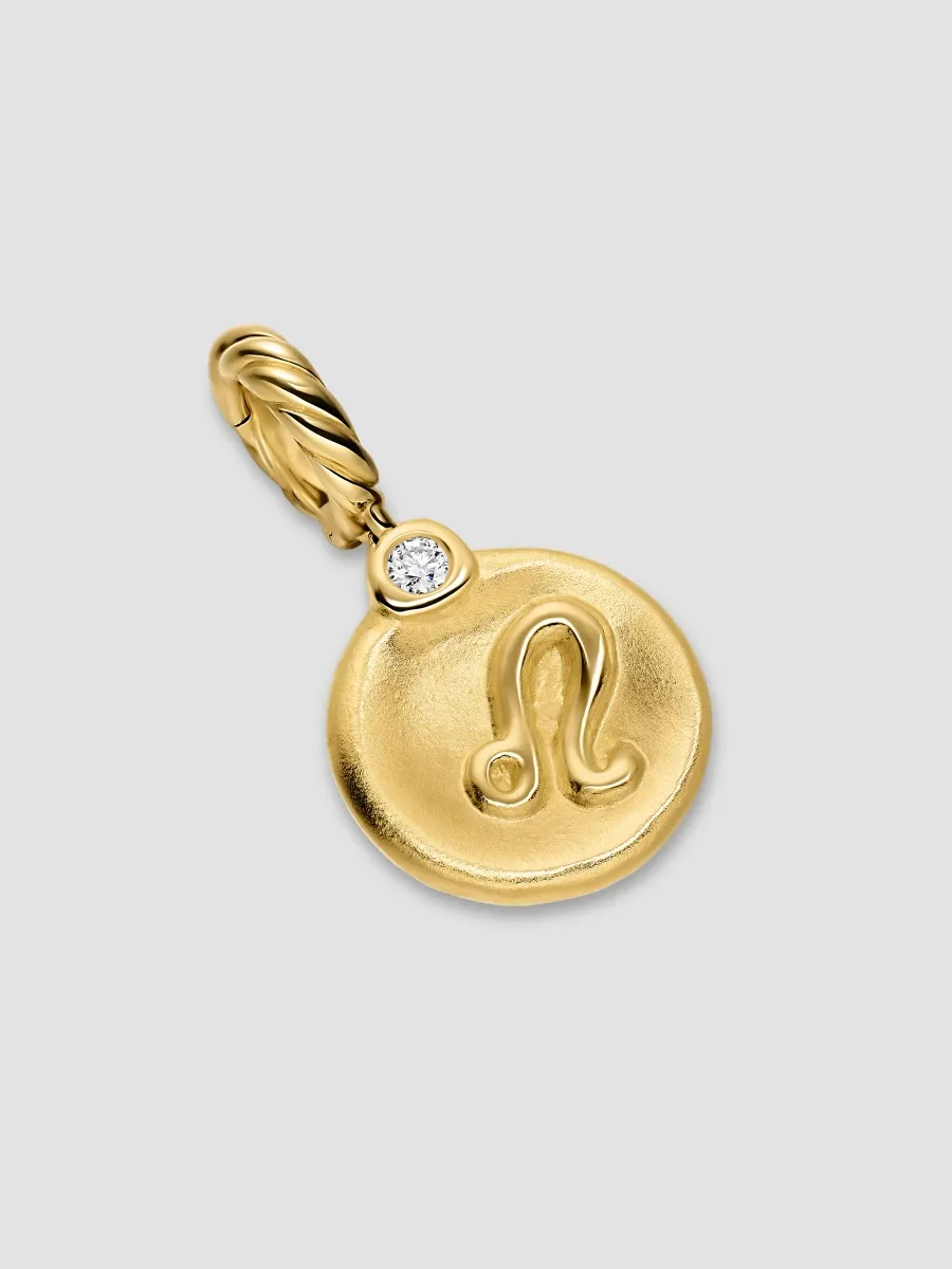 David Yurman Women's Petite Leo Amulet in 18K Yellow Gold with Diamond, 10.4MM - Gold | Thumbnail 2