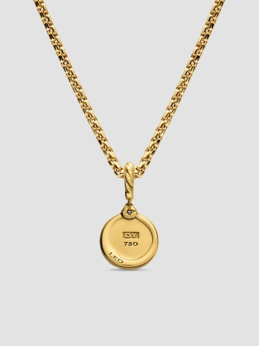 David Yurman Women's Petite Leo Amulet in 18K Yellow Gold with Diamond, 10.4MM - Gold | Thumbnail 3