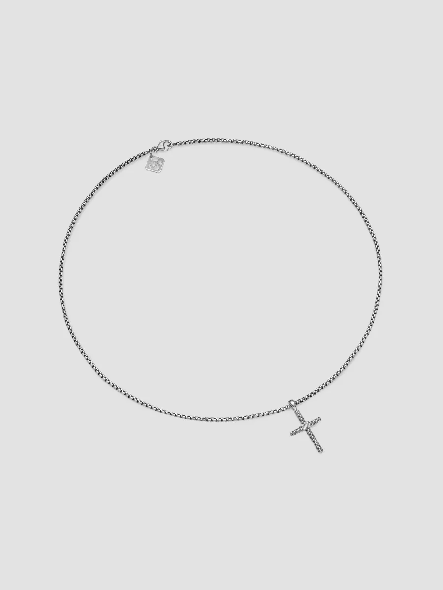 David Yurman Women's Petite X Cross Necklace in Sterling Silver - Diamond | Thumbnail 2 David Yurman Women's Petite X Cross Necklace in Sterling Silver - Diamond | Thumbnail 2