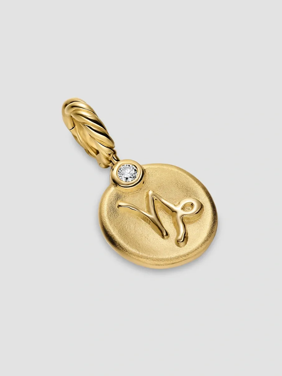 David Yurman Women's Petite Capricorn Amulet in 18K Yellow Gold with Diamond, 10.4MM - Gold | Thumbnail 2