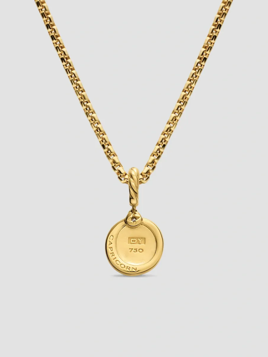 David Yurman Women's Petite Capricorn Amulet in 18K Yellow Gold with Diamond, 10.4MM - Gold | Thumbnail 3