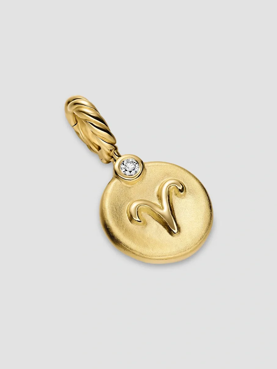 David Yurman Women's Petite Aries Amulet in 18K Yellow Gold with Diamond, 10.4MM - Diamond | Thumbnail 2 David Yurman Women's Petite Aries Amulet in 18K Yellow Gold with Diamond, 10.4MM - Diamond | Thumbnail 2