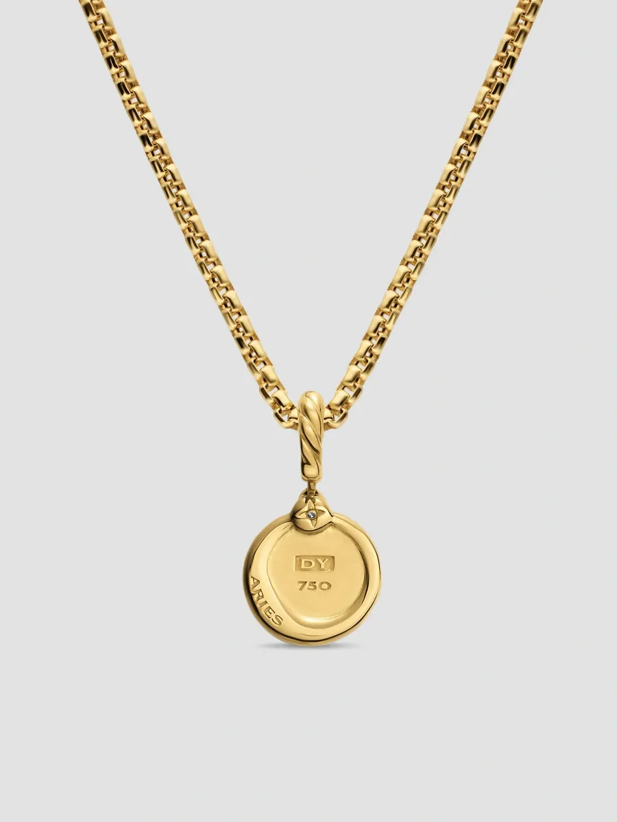 David Yurman Women's Petite Aries Amulet in 18K Yellow Gold with Diamond, 10.4MM - Diamond | Thumbnail 3 David Yurman Women's Petite Aries Amulet in 18K Yellow Gold with Diamond, 10.4MM - Diamond | Thumbnail 3