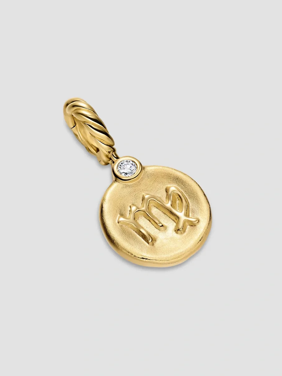 David Yurman Women's Petite Virgo Amulet in 18K Yellow Gold with Diamond, 10.4MM - Gold | Thumbnail 2