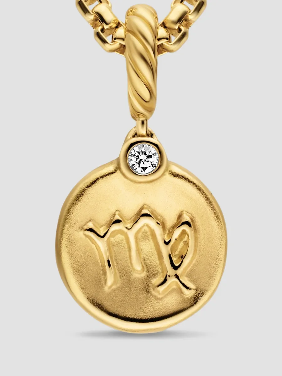 David Yurman Women's Petite Virgo Amulet in 18K Yellow Gold with Diamond, 10.4MM - Gold | Thumbnail 4