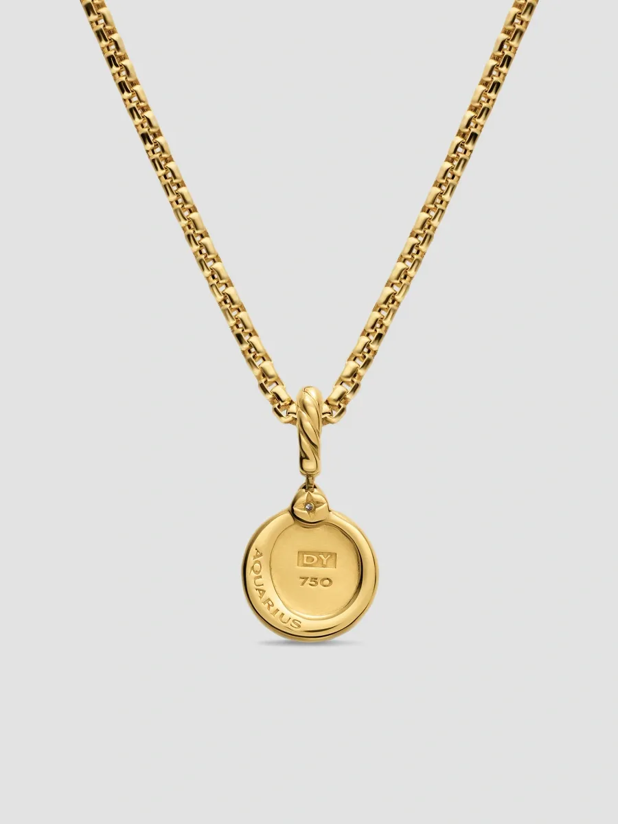David Yurman Women's Petite Aquarius Amulet in 18K Yellow Gold with Diamond, 10.4MM - Diamond | Thumbnail 3 David Yurman Women's Petite Aquarius Amulet in 18K Yellow Gold with Diamond, 10.4MM - Diamond | Thumbnail 3