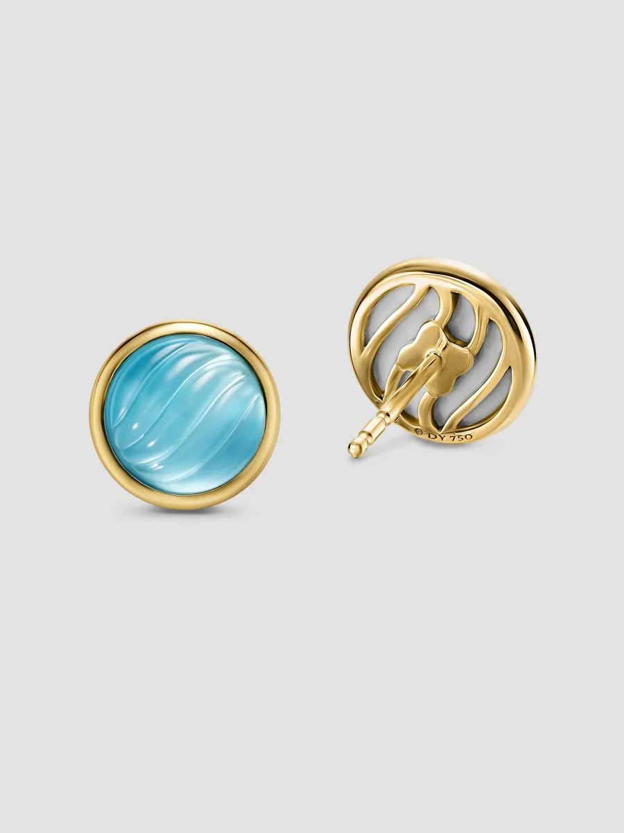 David Yurman Women's Sculpted Cable Stud Earrings in 18K Yellow Gold | Thumbnail 2