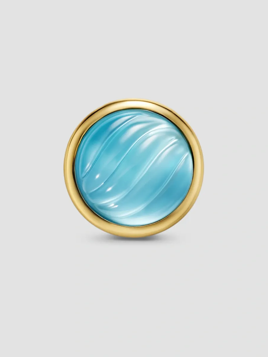 David Yurman Women's Sculpted Cable Stud Earrings in 18K Yellow Gold | Thumbnail 3
