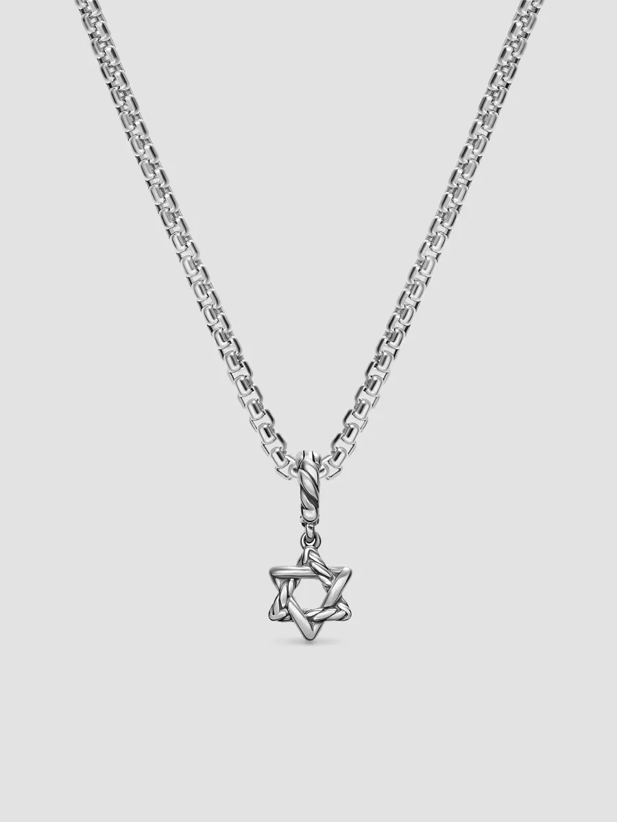 David Yurman Men's Star of David Amulet in Sterling Silver, 8.2MM | Thumbnail 3 David Yurman Men's Star of David Amulet in Sterling Silver, 8.2MM | Thumbnail 3