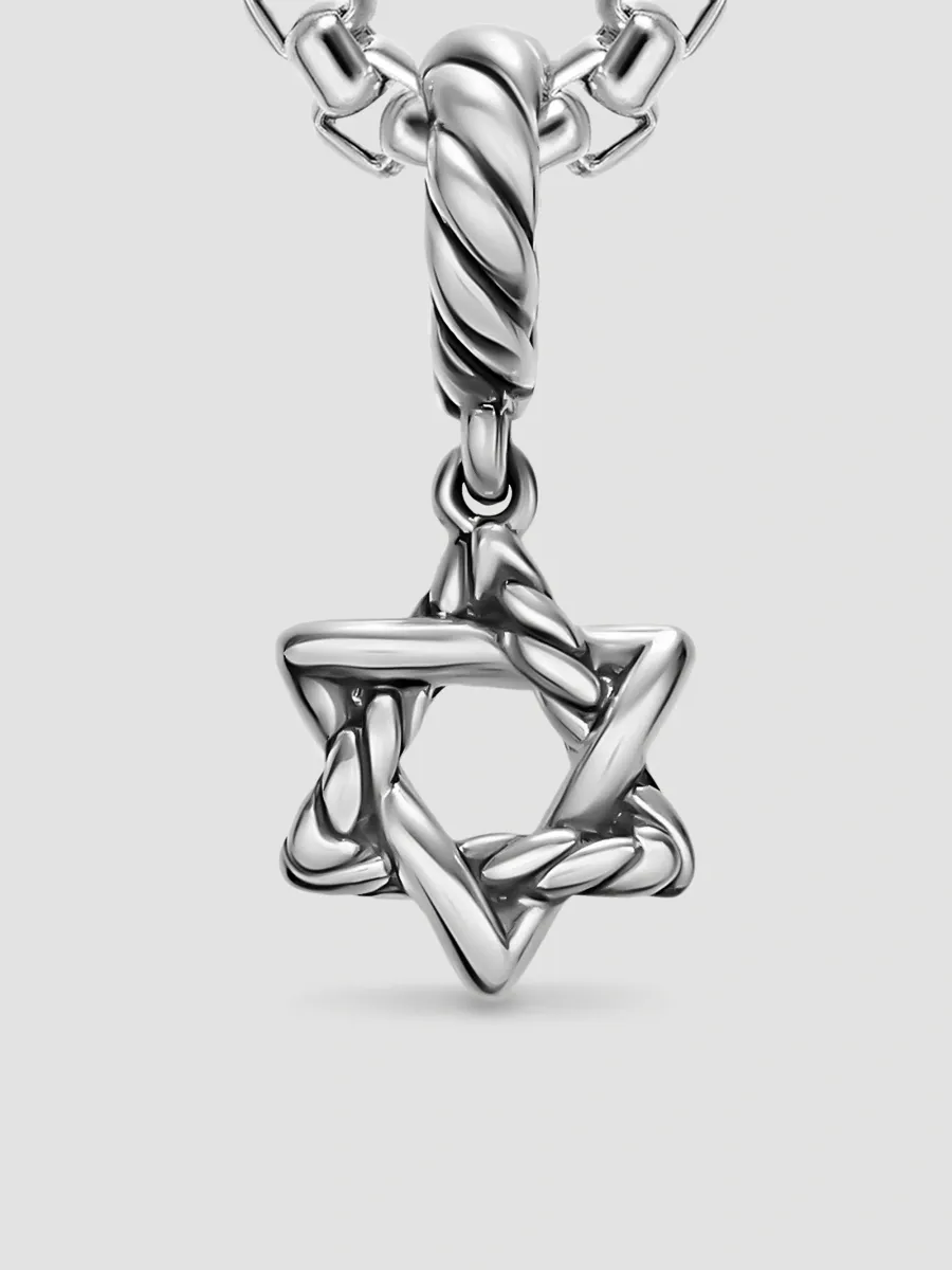 David Yurman Men's Star of David Amulet in Sterling Silver, 8.2MM | Thumbnail 4 David Yurman Men's Star of David Amulet in Sterling Silver, 8.2MM | Thumbnail 4