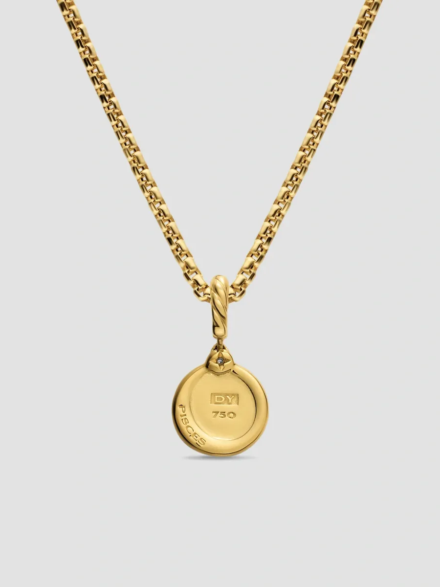 David Yurman Women's Petite Pisces Amulet in 18K Yellow Gold with Diamond, 10.4MM - Gold | Thumbnail 3