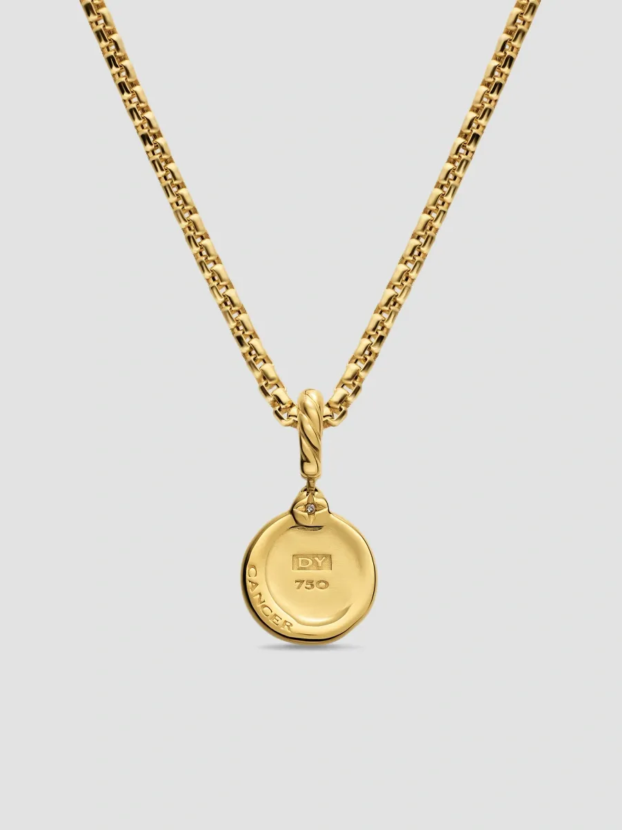 David Yurman Women's Petite Cancer Amulet in 18K Yellow Gold with Diamond, 10.4MM - Gold | Thumbnail 3